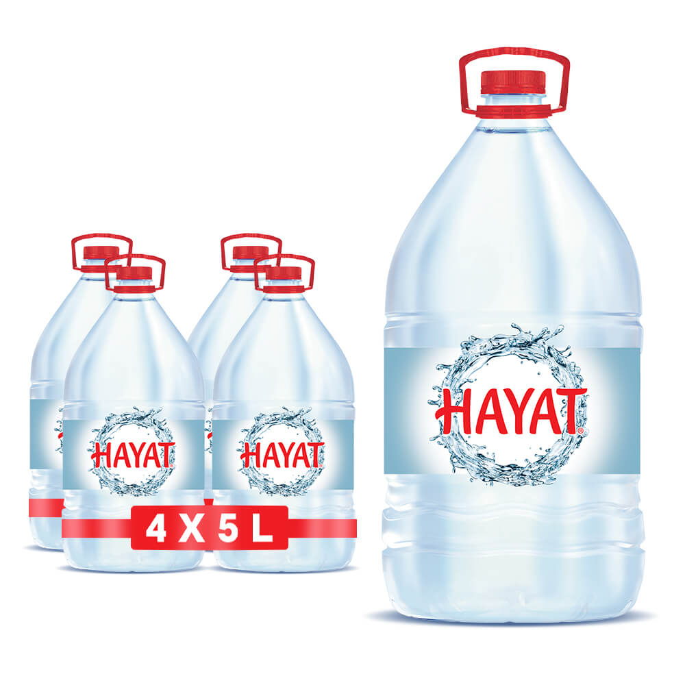 4 adet Hayat 5 litre su