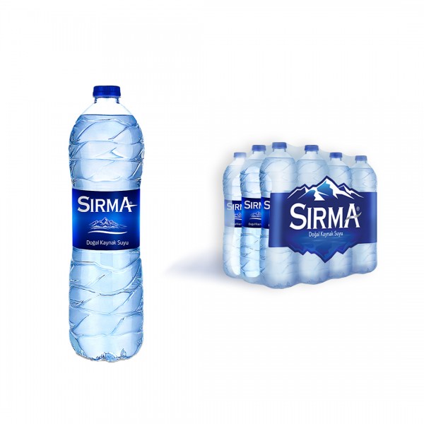 Sırma 1 litre PET su şişesi ve paketi