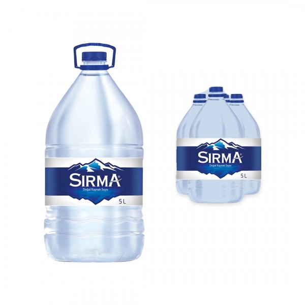 Sırma 5 litre saplı PET su ambalajı ve paketi